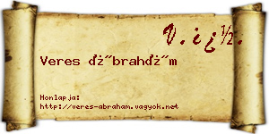 Veres Ábrahám névjegykártya