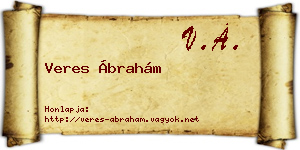 Veres Ábrahám névjegykártya