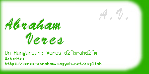 abraham veres business card